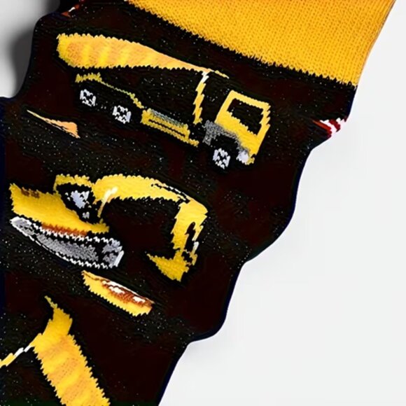 Construction Theme -  Dump Truck / Heavy Equipment Crew Socks - NWT - Picture 5 of 7